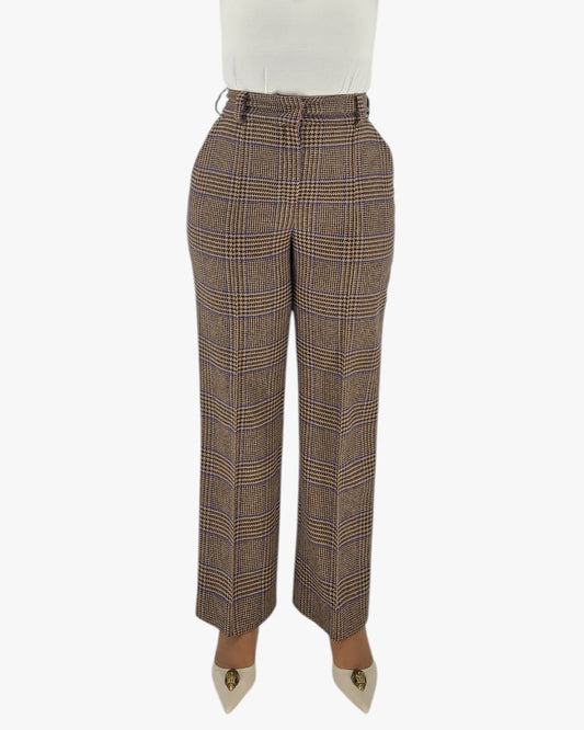 Classic Check Wide-Leg Trousers