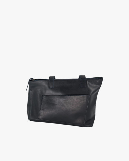 Navy Leather Bag