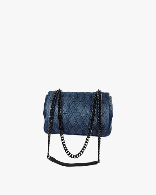 Versace Jeans Couture Denim Quilted Chain Bag