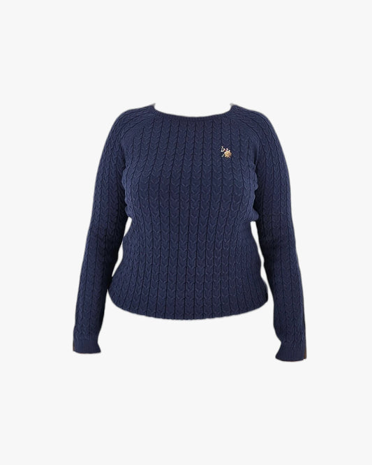 Navy Cable Knit Sweater