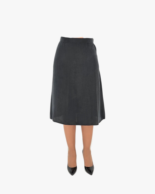 BIS WEAR Classic Black Midi Skirt