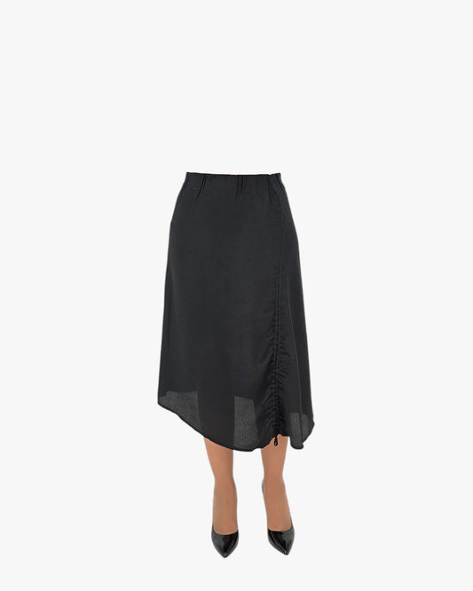 BIS WEAR Black Midi Skirt