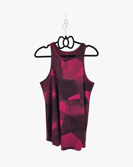 Sleeveless Training Tank Ð Burgundy Print