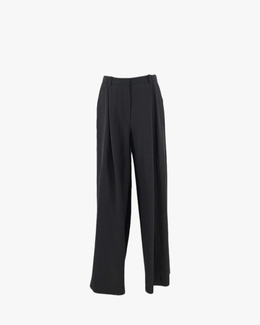 Black Cropped Tailored Trousers