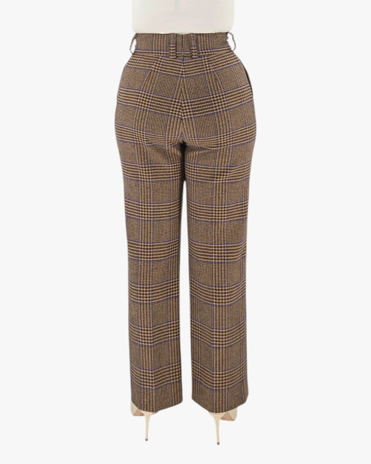 Classic Check Wide-Leg Trousers
