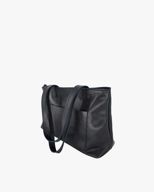Navy Leather Bag