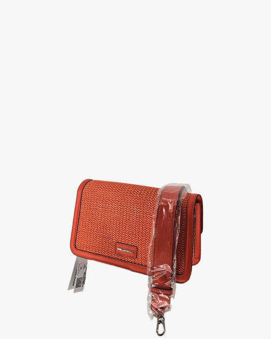 Karl Lagerfeld Ð Orange Textured Crossbody Bag