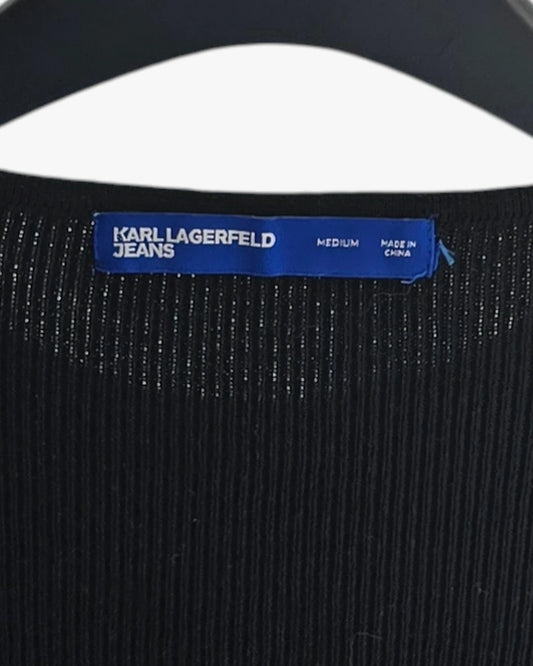 Sculpted Black Knit Dress