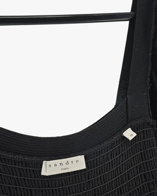 Smocked Elegance Black Dress