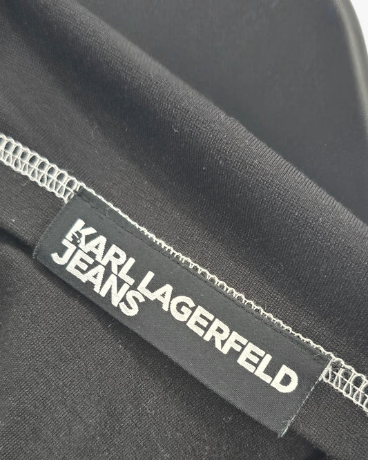 Sport-Chic Black Zip Dress