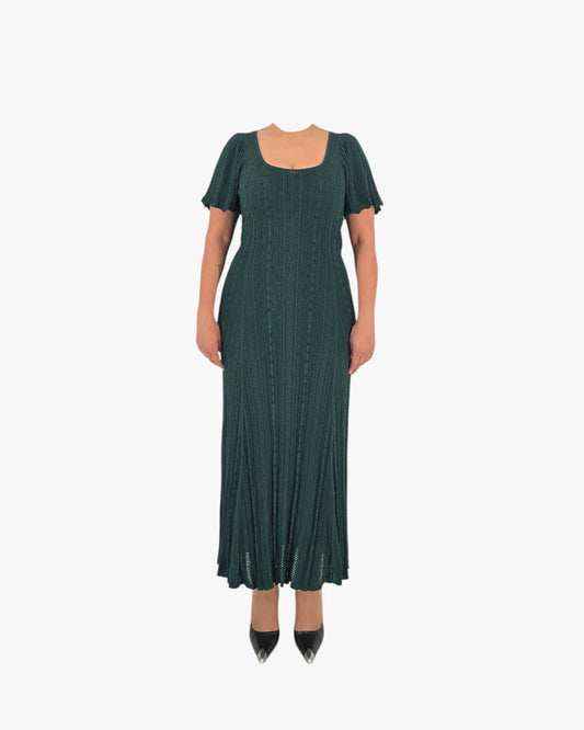 Forest Green Knit Maxi Dress