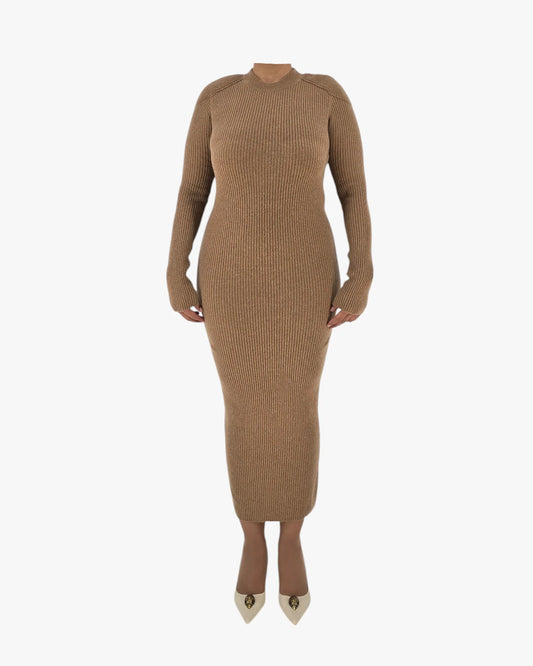 Camel Knit Maxi Dress