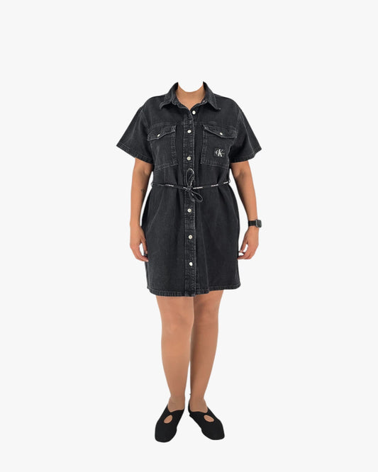 Black Denim Shirt Dress