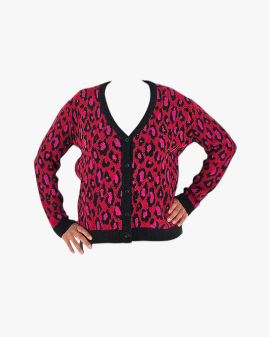 Leopard Knit Cardigan