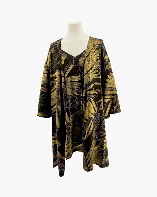 Midnight Fern Sleep Dress & Robe Set