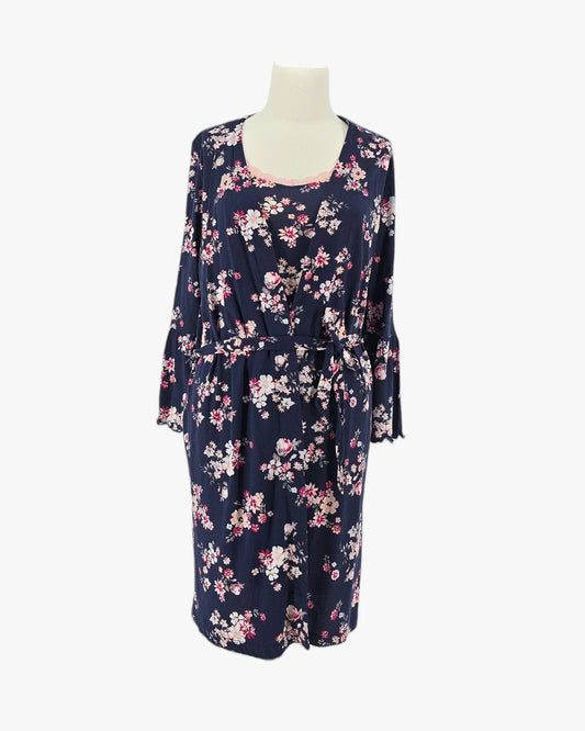 Moonlit Blossom Sleep Dress & Robe Set