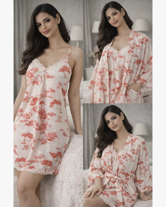 Blush Garden Sleep Dress & Robe Set