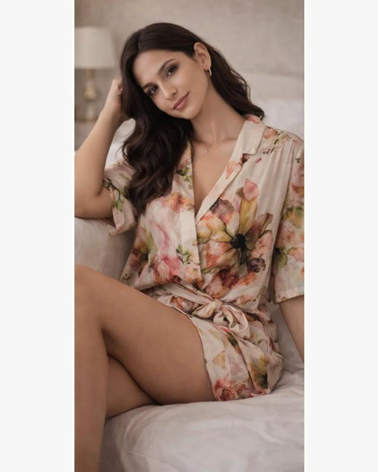 Soft Bloom Sleep Romper Set