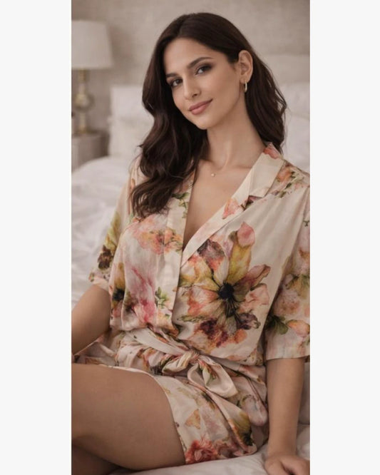Soft Bloom Sleep Romper Set