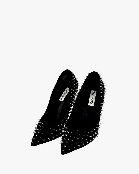 Black Studded Statement Heels