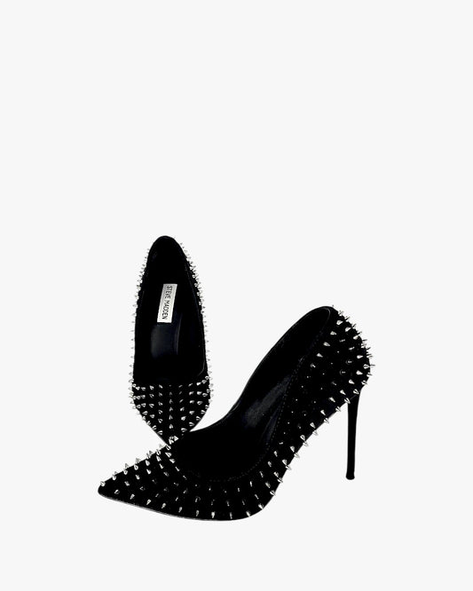 Black Studded Statement Heels