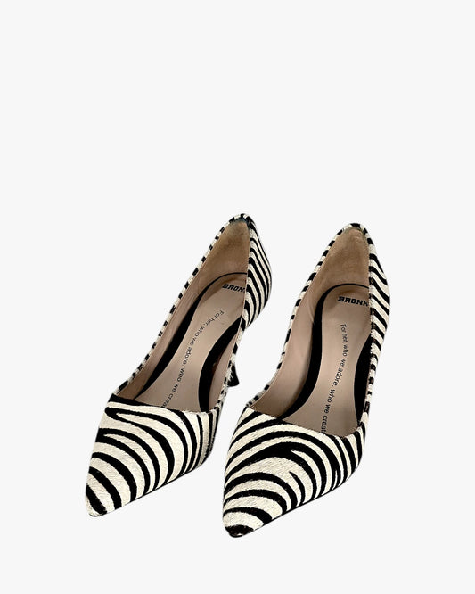 Zebra Print Kitten Heels