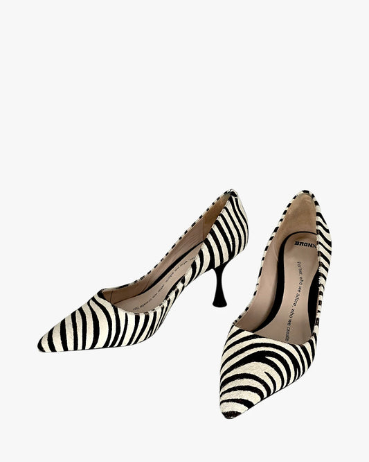 Zebra Print Kitten Heels