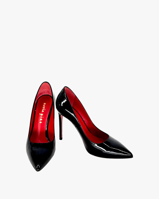 Blue & Cream Slingback Heels