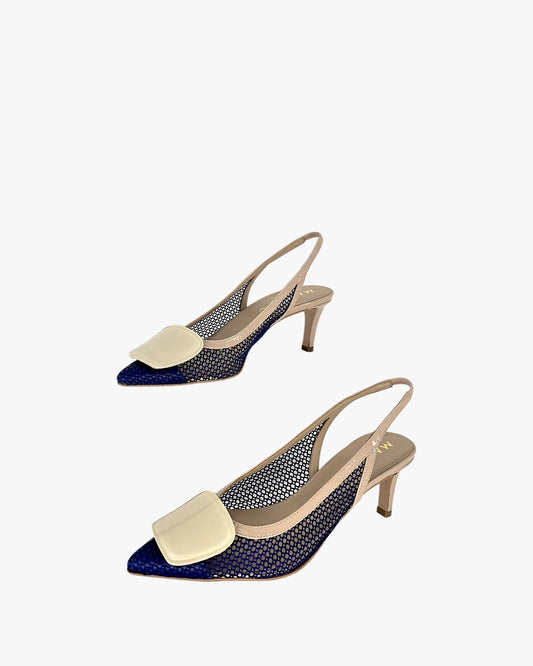 Elegant Black Textured Heels