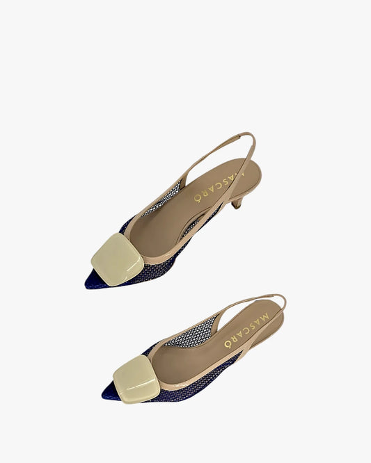 Elegant Black Textured Heels