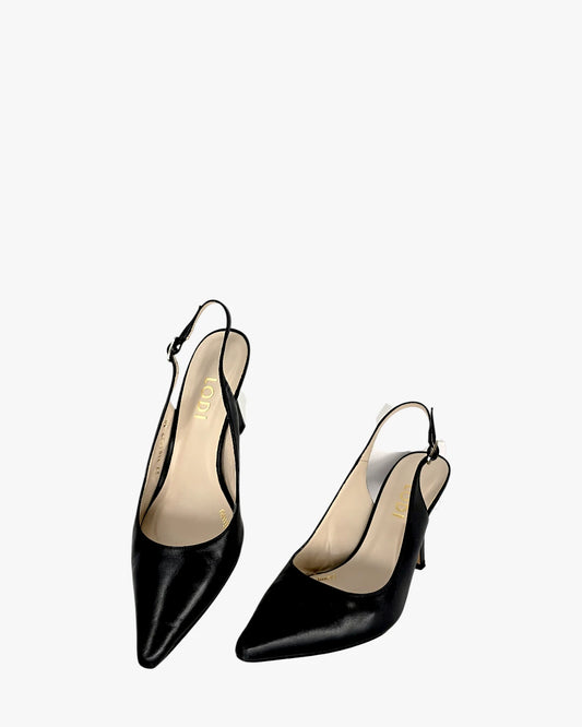 Classic Black Slingback Heels