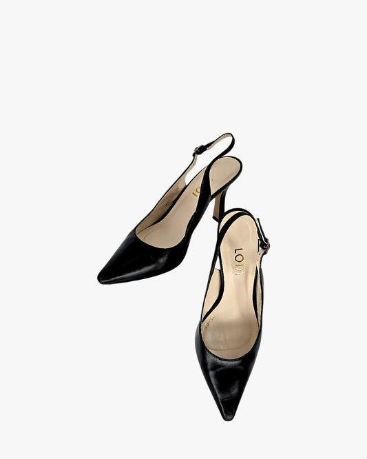 Classic Black Slingback Heels