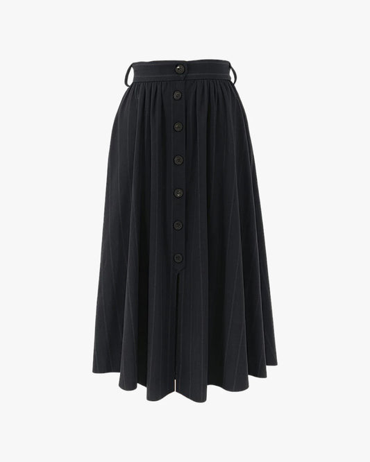 Massimo Dutti Button-Front Midi Skirt