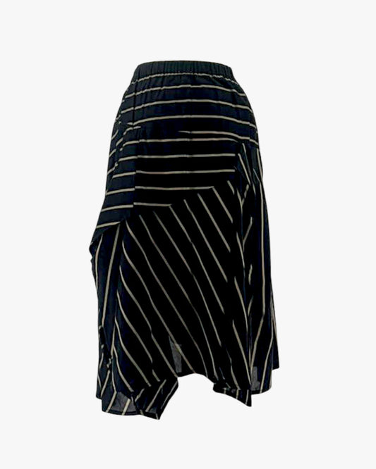 LOFT Striped Midi Skirt