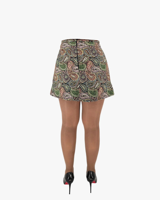 Zara Paisley Mini Skirt