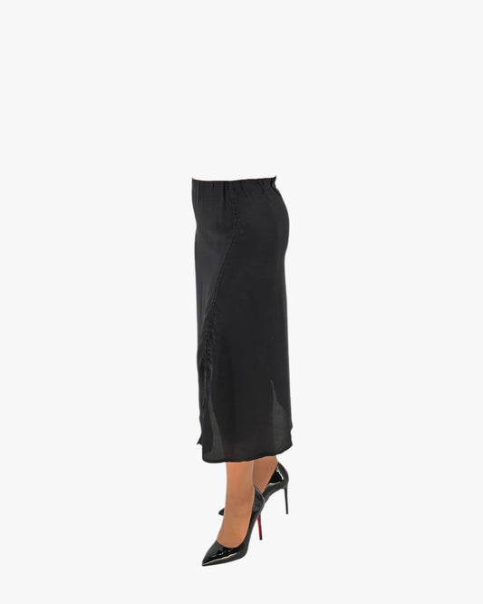 BIS WEAR Black Midi Skirt