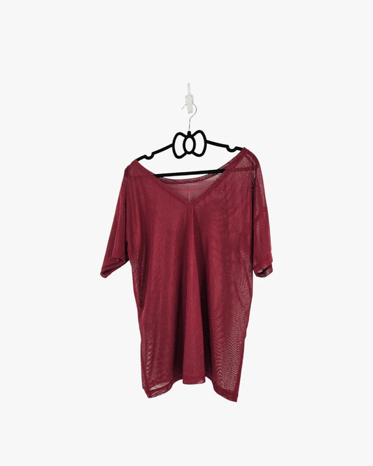 Mesh Training Top Ð Burgundy