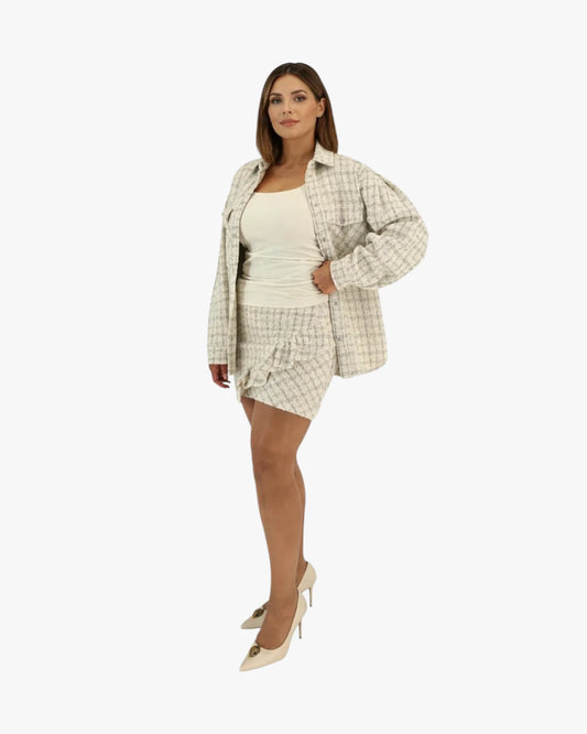 MAJE Light Tweed Skirt Set (Jacket & Skirt)