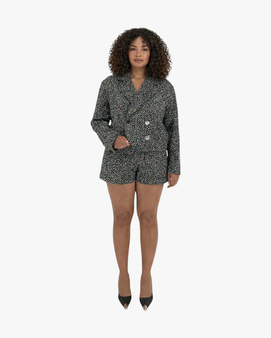 MAJE Dark Tweed Skirt Set (Jacket & Skirt)