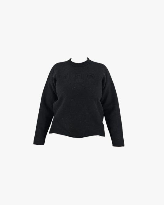 Black Minimal Knit Sweater