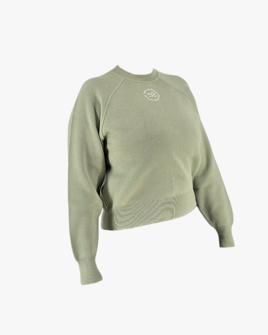Sage Green Casual Sweatshirt