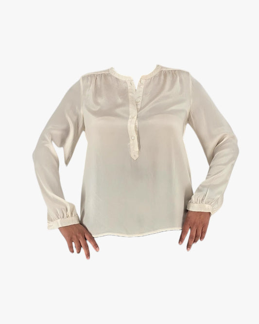 Ivory Soft Buttoned Blouse