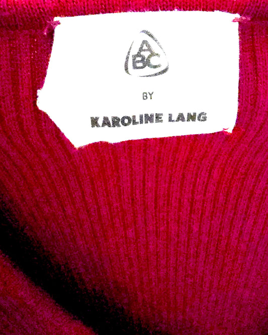 Burgundy Wrap-Style Knit Top